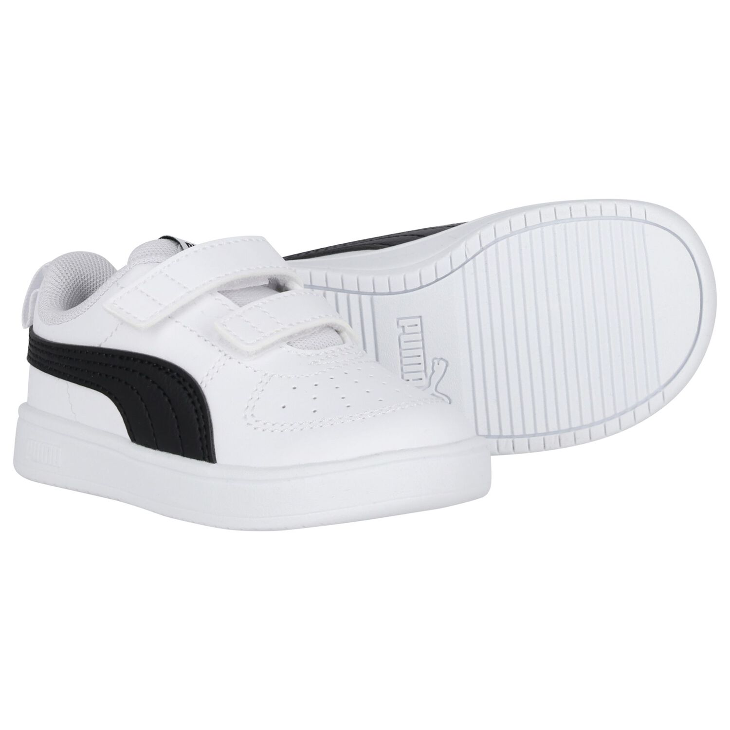Younger White & Black Rickie Trainers, 1, hi-res