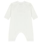 Baby Boys White EKD Logo Romper, 1, hi-res