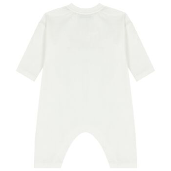 Baby Boys White EKD Logo Romper