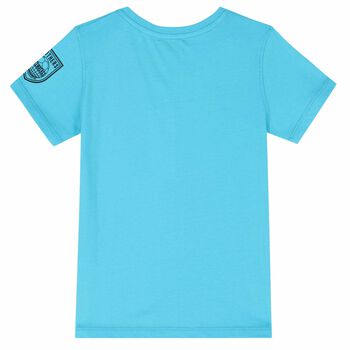Boys Blue Holographic Logo T-shirt