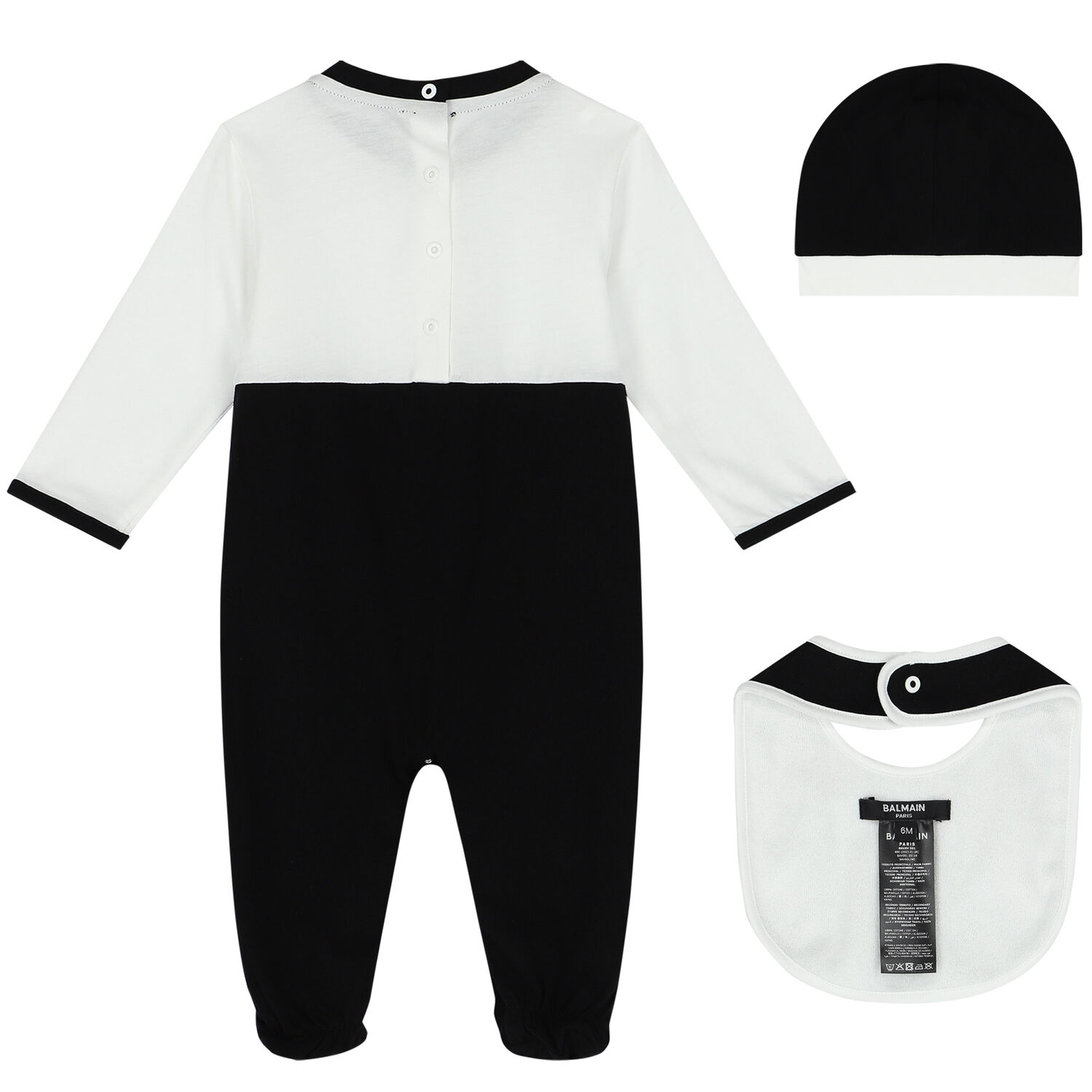 Black & White Logo Babygrow Gift Set, 1, hi-res