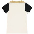Boys Beige Logo T-Shirt, 1, hi-res