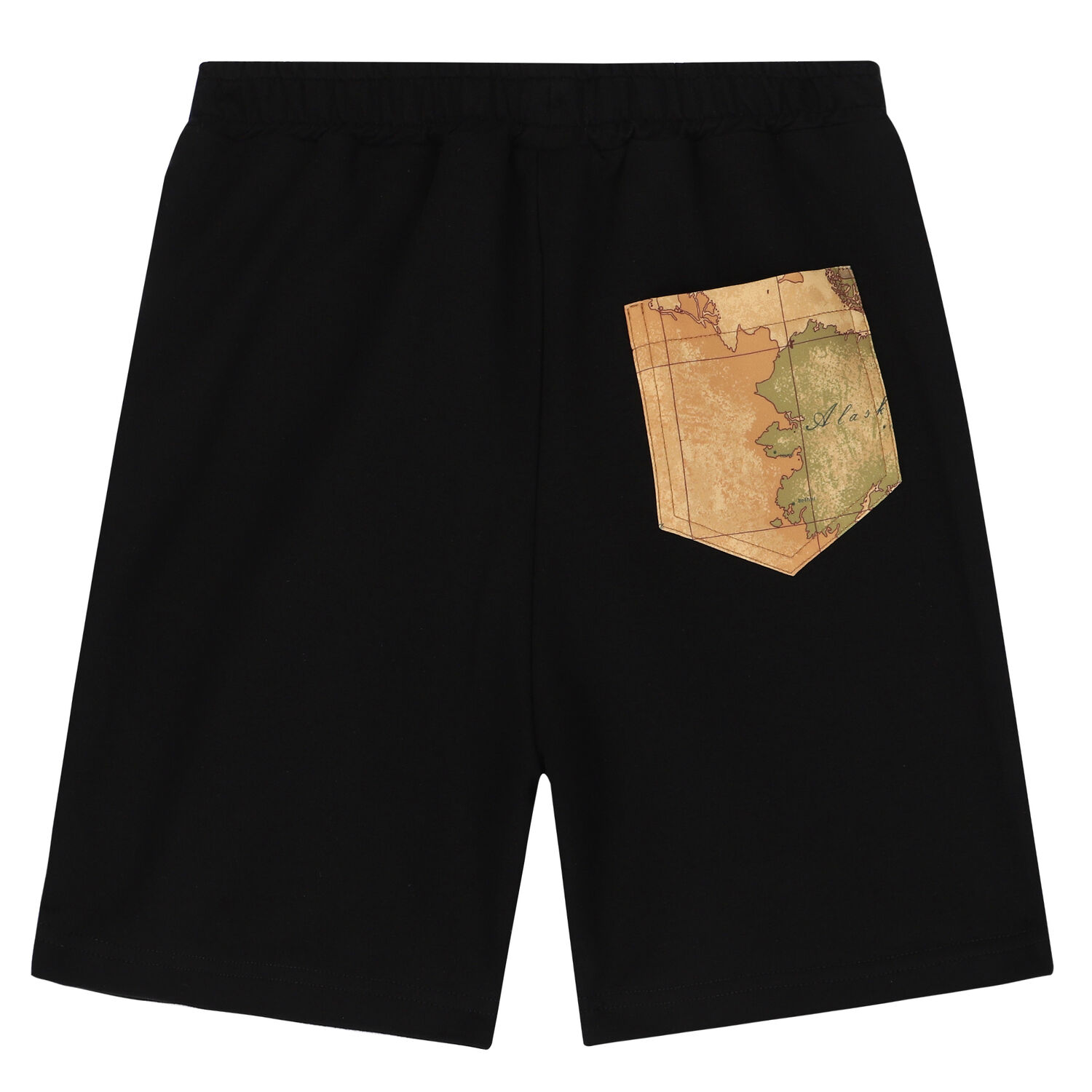 Boys Black Logo Shorts, 1, hi-res