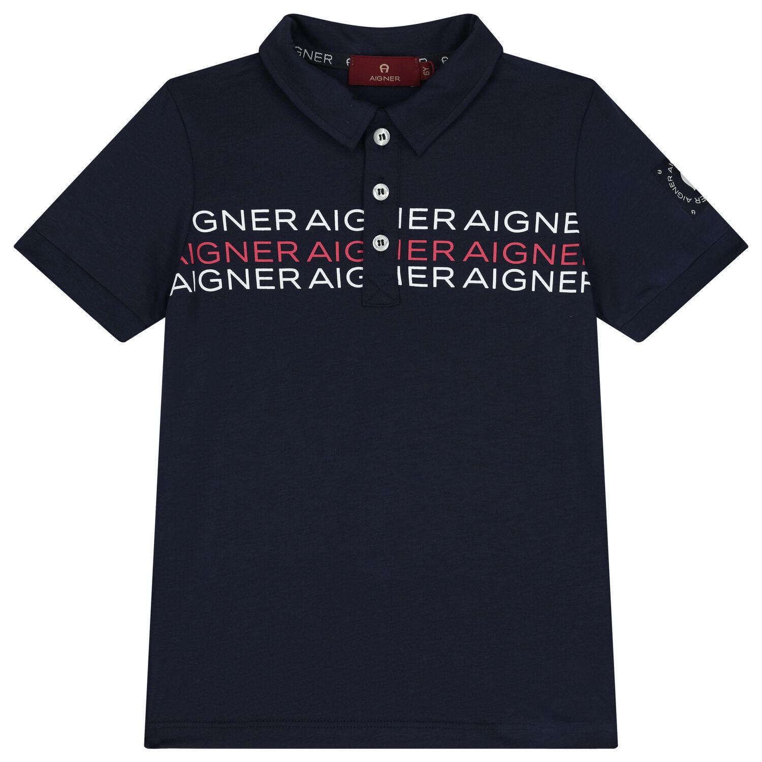 تيشيرت أولاد بولو بالشعار باللون الكحلي, 3, hi-res image number null