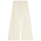 Girls Ivory Logo Trousers, 2, hi-res