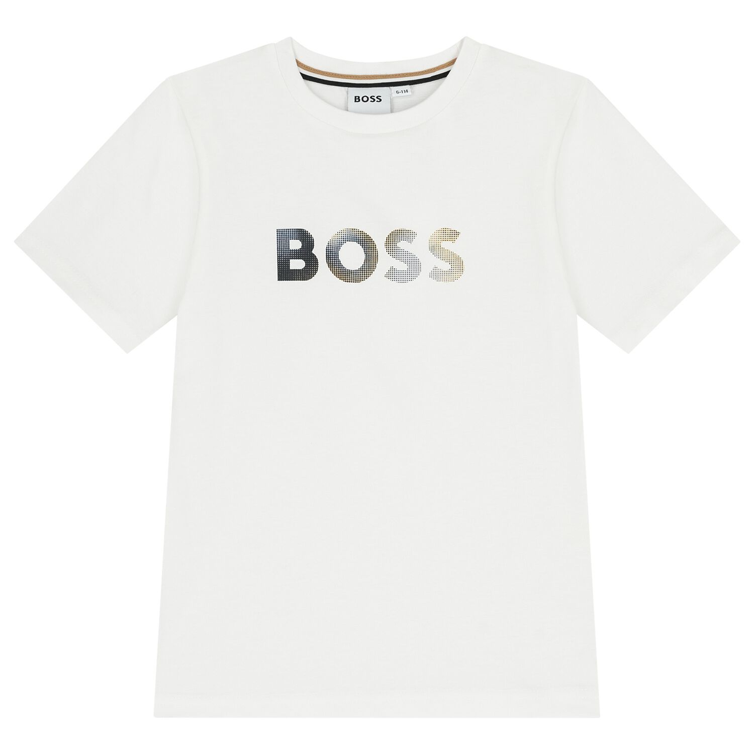 Boys White Logo T-Shirt, 1, hi-res