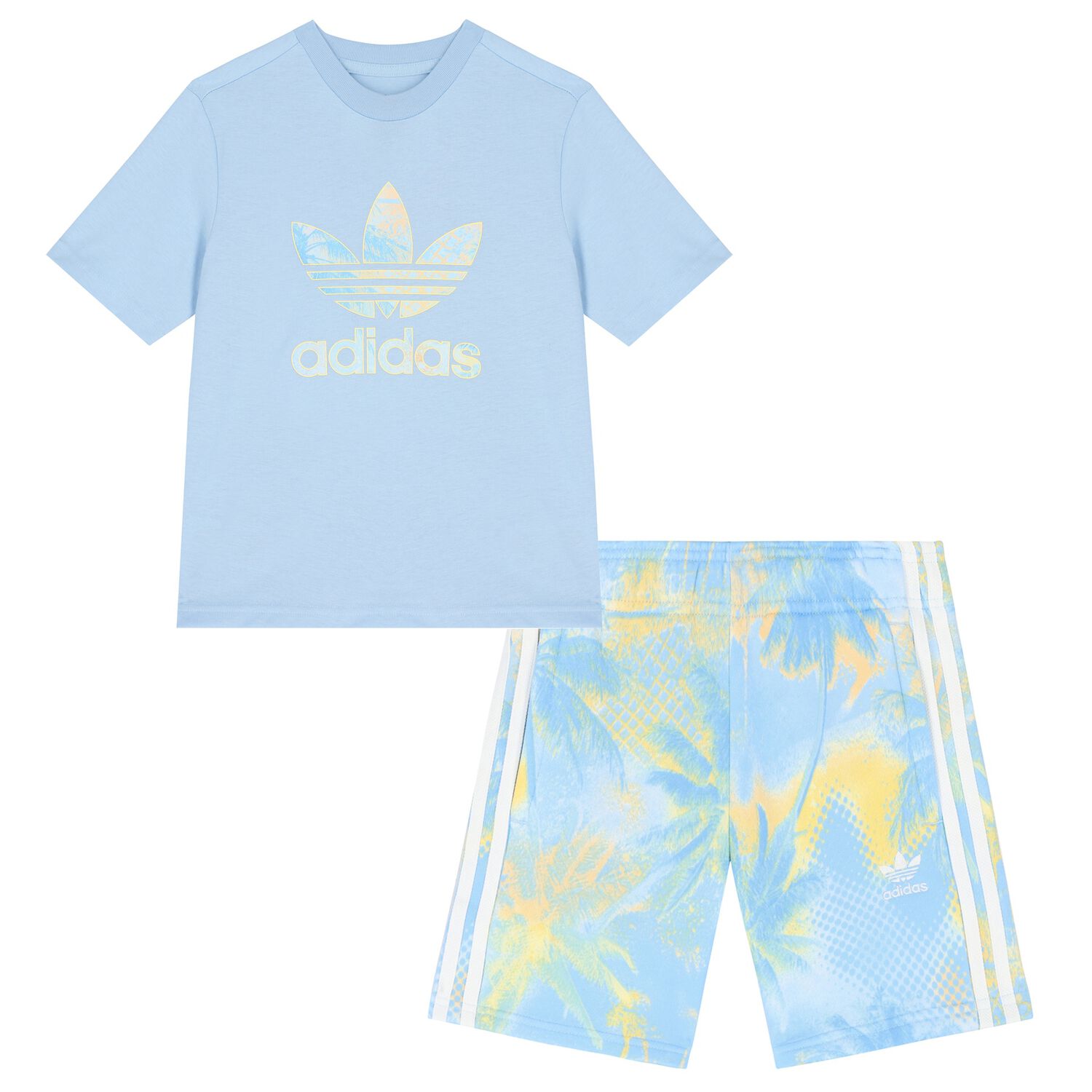 Blue Logo Shorts Set, 1, hi-res