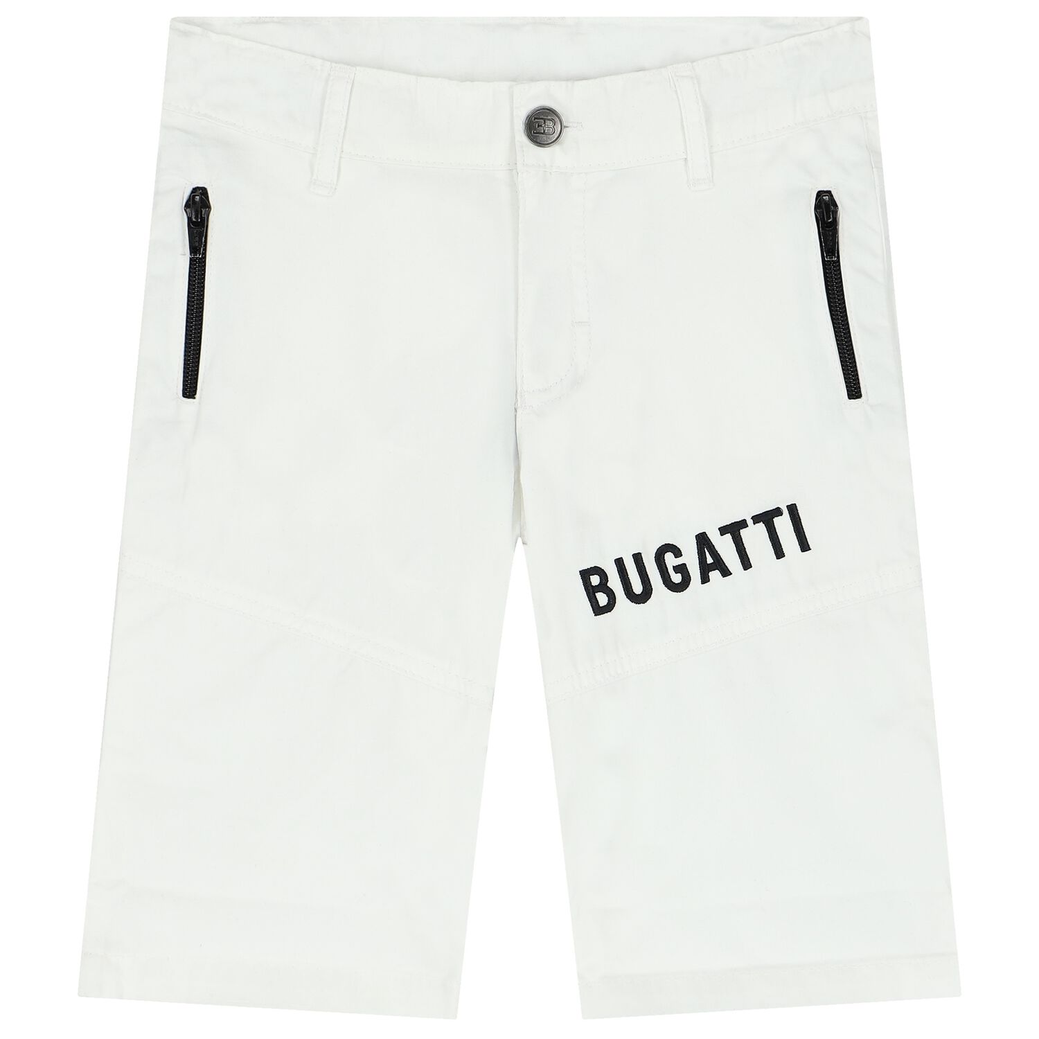 Boys White Logo Shorts, 1, hi-res