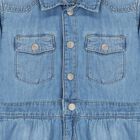 فستان جينز أزرق بشعار للبنات, 1, hi-res