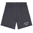 Boys Navy Blue Logo Shorts, 2, hi-res
