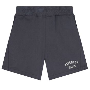 Boys Navy Blue Logo Shorts
