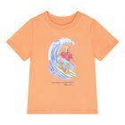 Baby Boys Orange Teddy Bear Logo T-Shirt, 1, hi-res