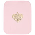 Baby Girls Pink & Gold Heart Logo Blanket, 2, hi-res