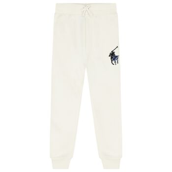 Boys Ivory Logo Joggers