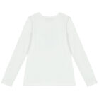 طقم تنورة بنات بالزهور باللون الابيض والازرق, 1, hi-res