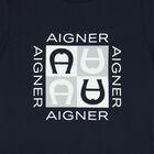 تيشيرت أولاد بالشعار باللون الكحلي, 2, hi-res