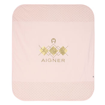 Pink & Gold Logo Baby Blanket