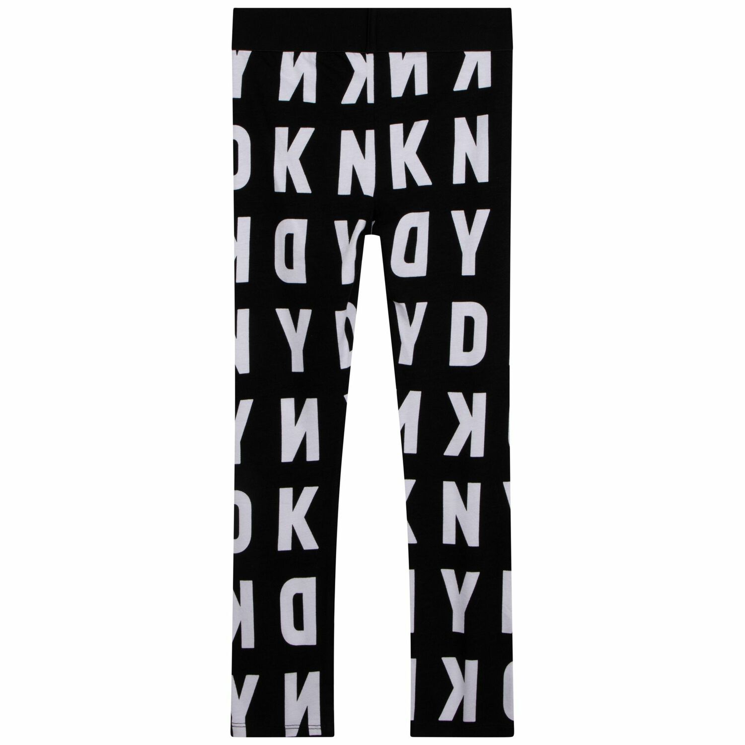 Girls Black & White Logo Leggings, 1, hi-res