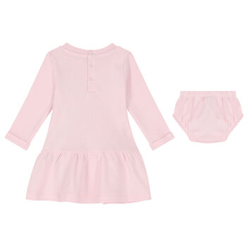 Younger Girls Pink Logo Dress Set