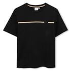 Boys Black Logo T-Shirt, 1, hi-res