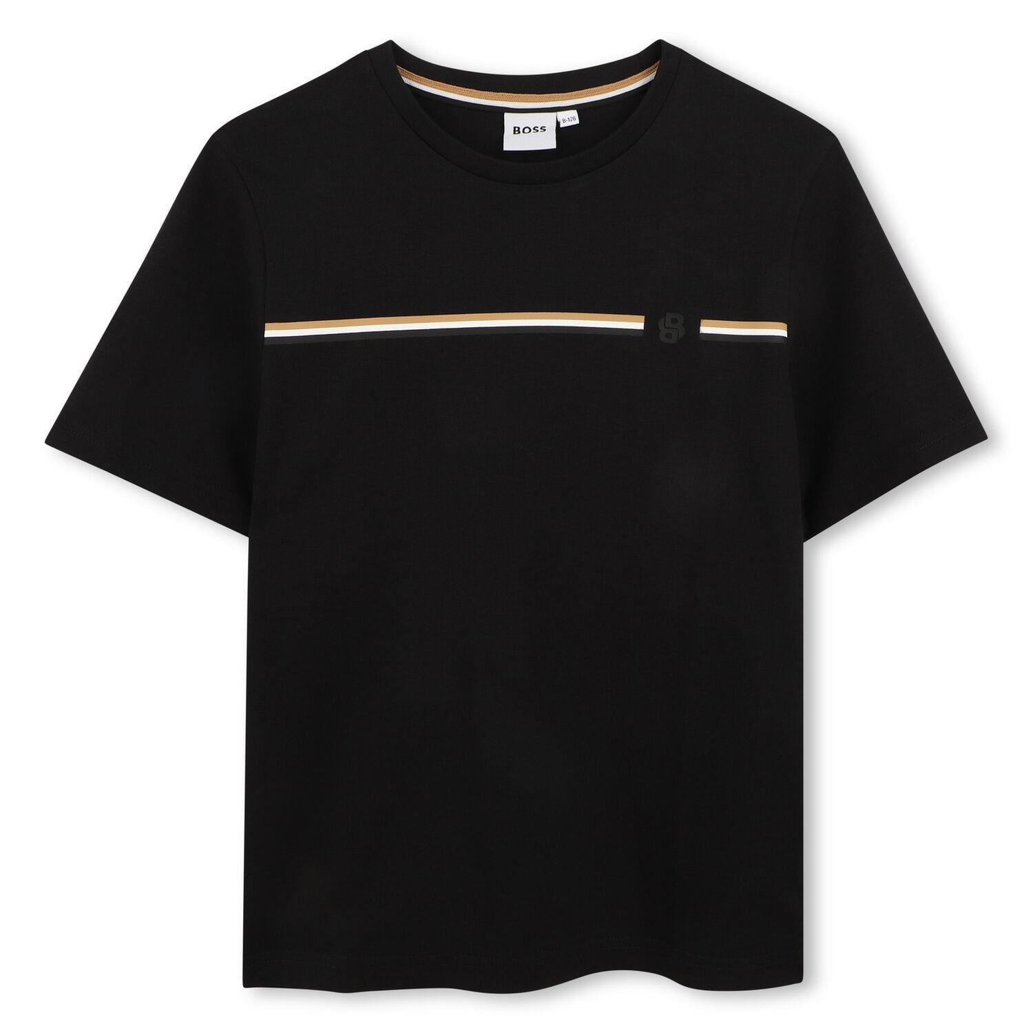 Boys Black Logo T-Shirt, 1, hi-res