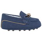 Baby Boys Blue Suede Pre Walker Moccasins, 2, hi-res