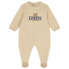 Beige Teddy Bear Logo Babygrow Gift Set, 2, hi-res