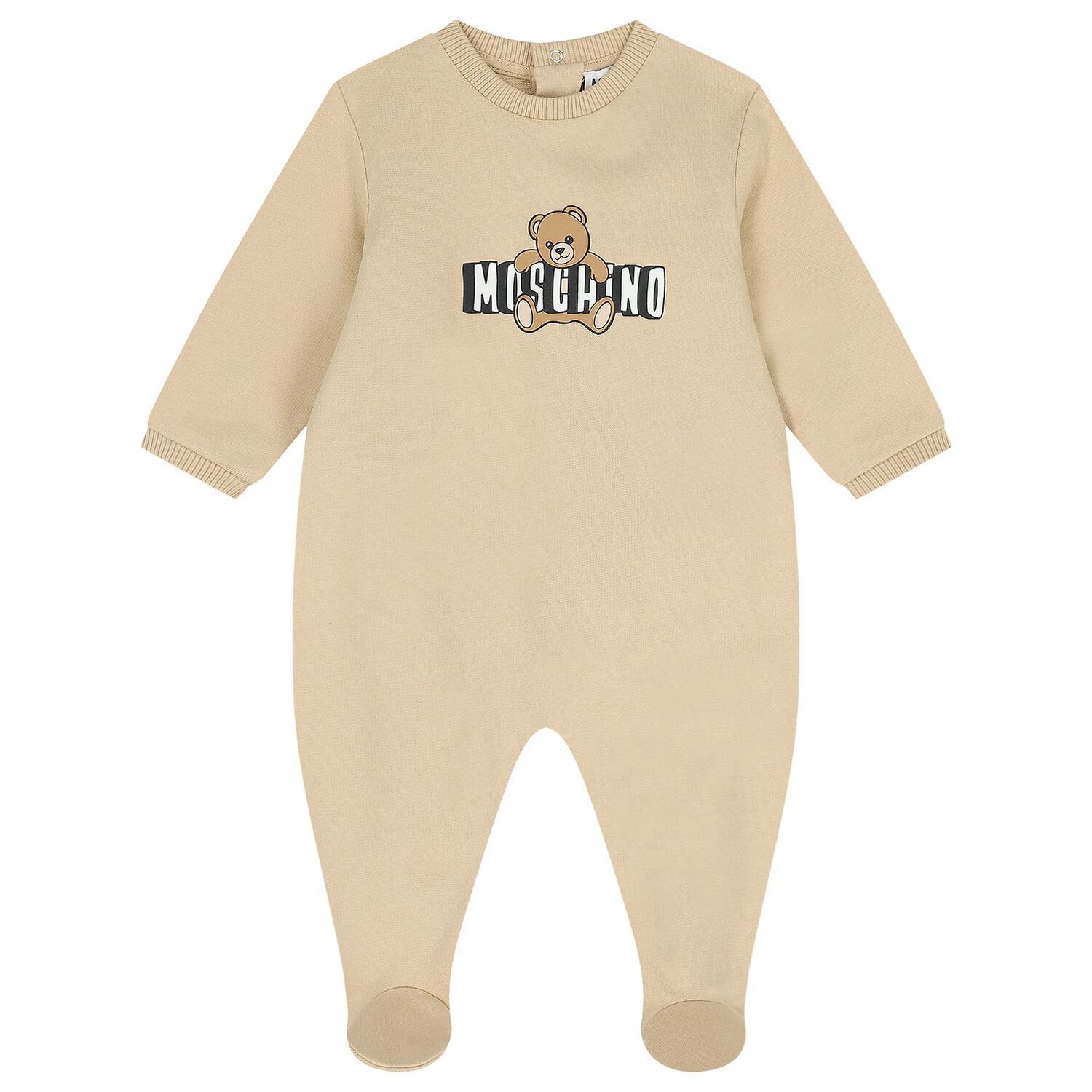Beige Teddy Bear Logo Babygrow Gift Set, 2, hi-res