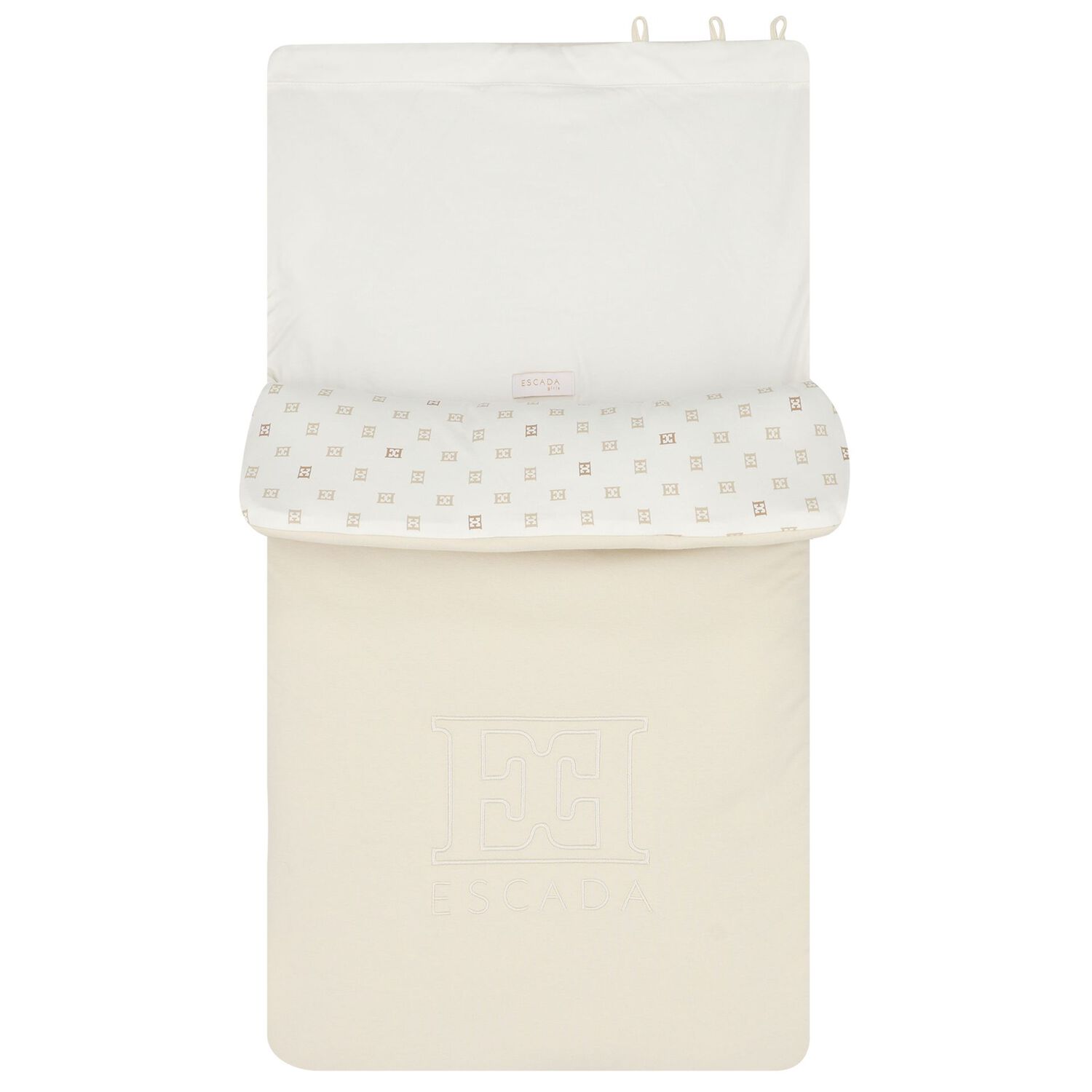 Baby Girls Beige & Ivory Logo Nest, 1, hi-res