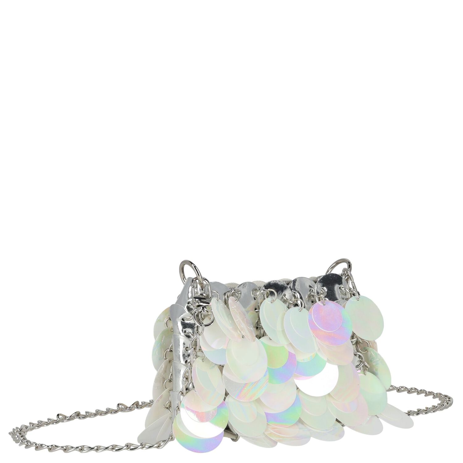 Girls Silver & Iridescent Sequin Bag, 1, hi-res