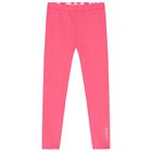 Girls Pink Logo Heart Reversible Leggings, 1, hi-res