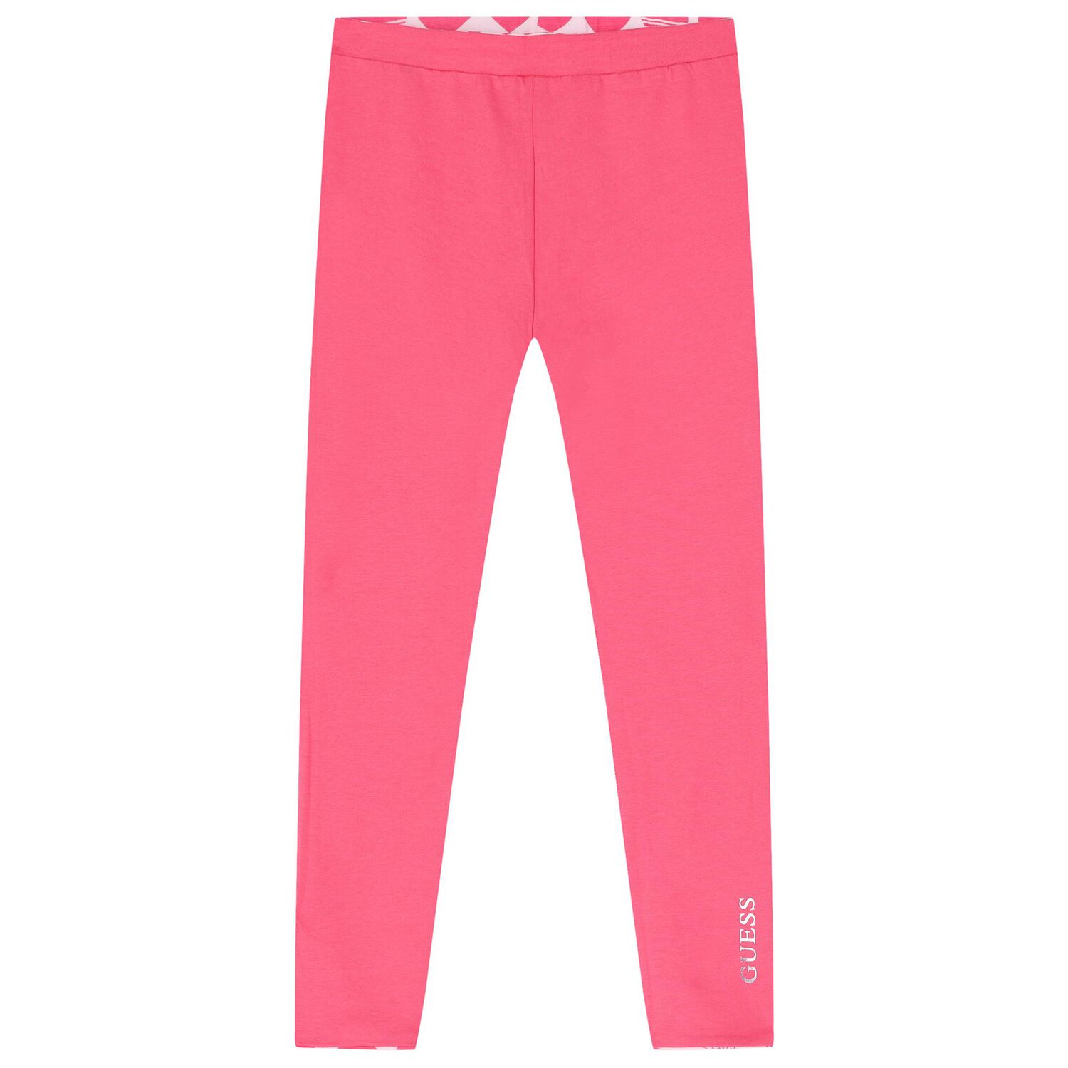 Girls Pink Logo Heart Reversible Leggings, 1, hi-res image number null