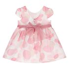 Baby Girls Ivory & Pink Floral Organza Dress, 1, hi-res