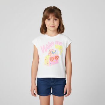 Girls White Logo T-Shirt