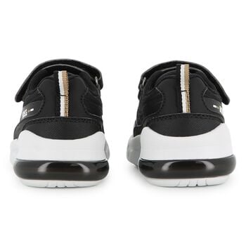 Boys Black Logo Trainers