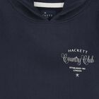 Boys Navy Blue Logo Hooded Top, 1, hi-res