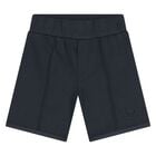 Younger Boys Navy Blue Logo Shorts, 2, hi-res