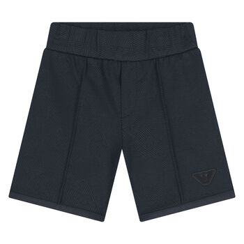 شورتات للأولاد الصغار باللون الكحلي بشعار