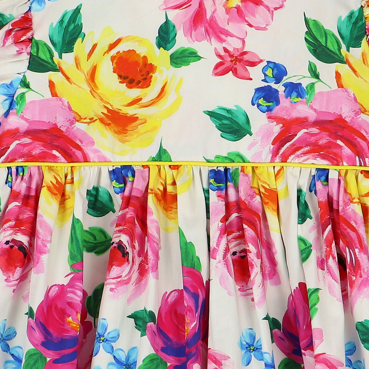 فستان بنات بالزهور باللون الوردى, 1, hi-res image number null