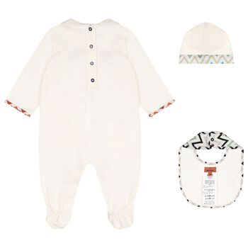 Ivory Logo Zig Zag Babygrow Gift Set