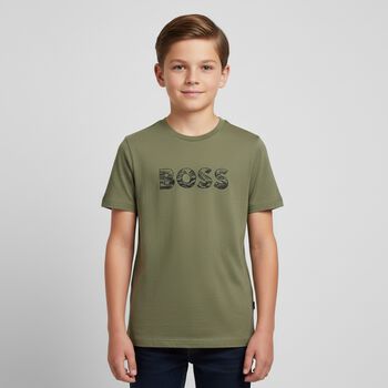 Boys Green Logo T-Shirt