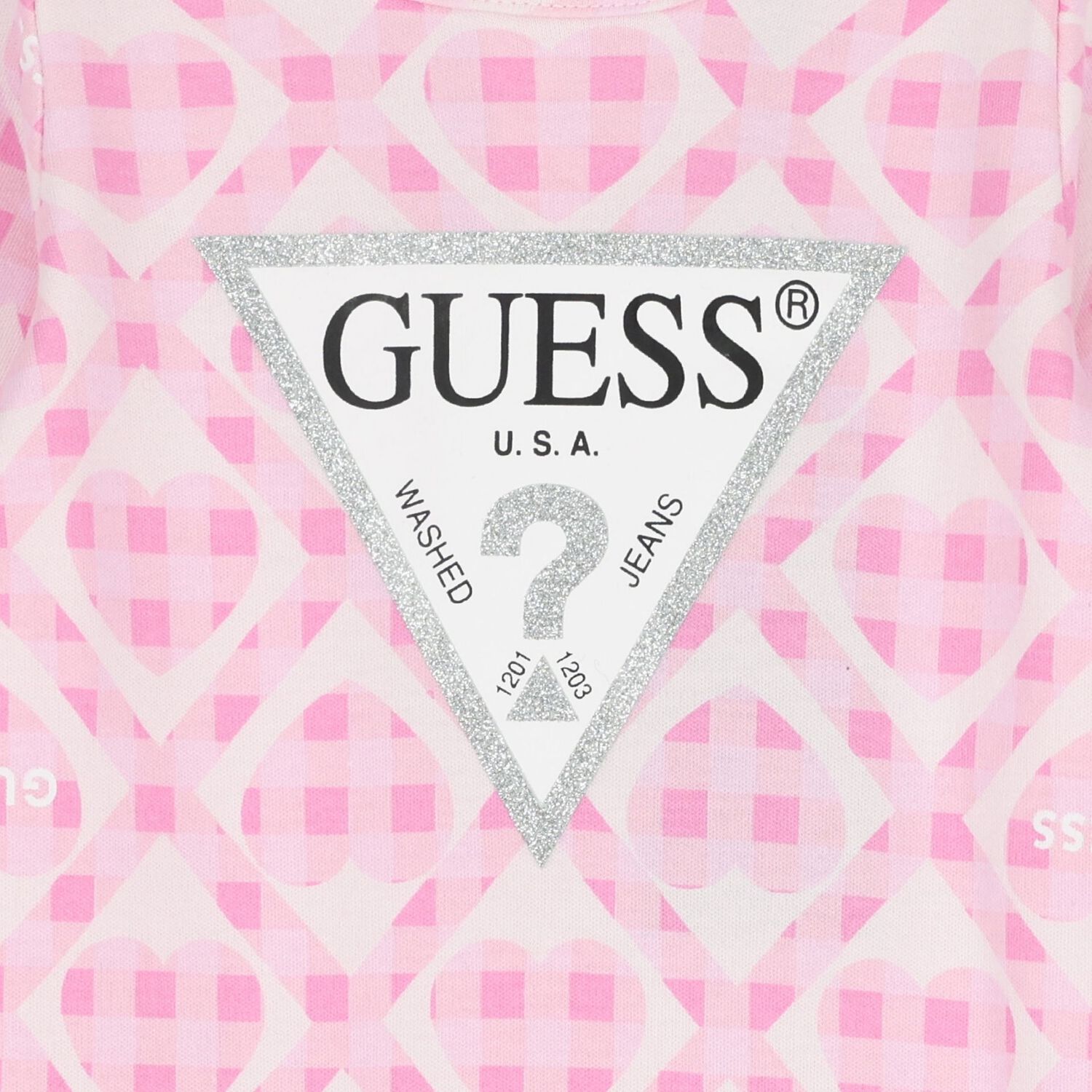 Baby Girls Pink Logo Babygrow, 1, hi-res