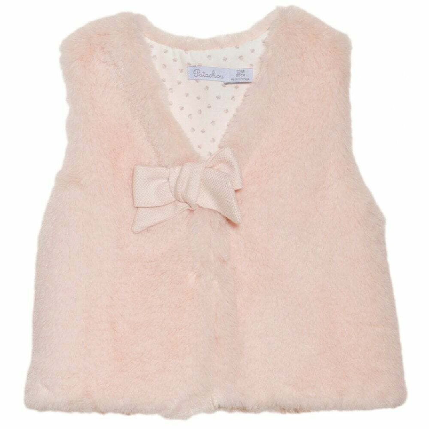 Girls Pink Fur Vest, 1, hi-res