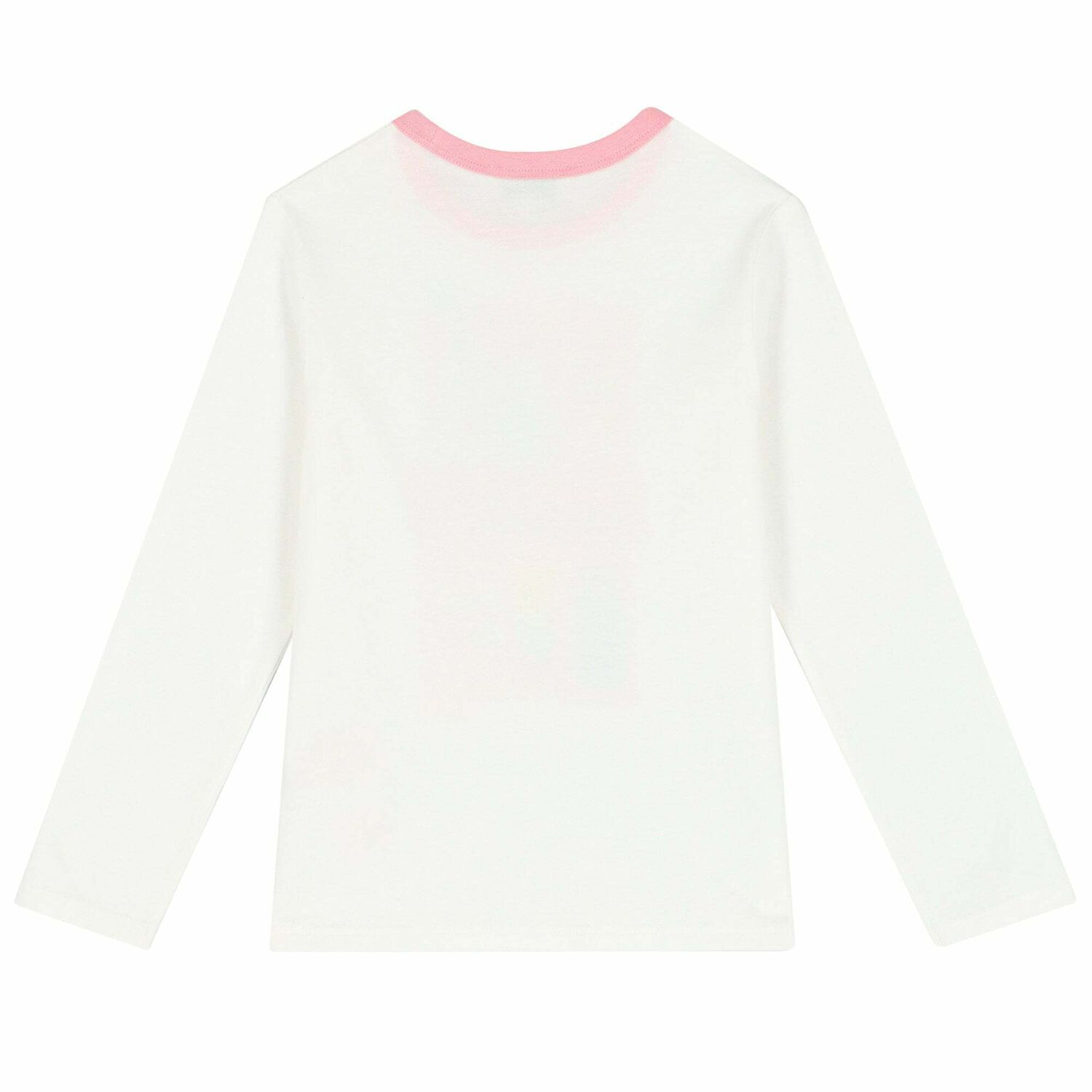 Girls White Graphic Long Sleeve Top, 1, hi-res