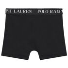 Boys Grey & Black Logo Boxer Shorts ( 5-Pack ), 1, hi-res