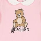 Baby Girls Pink Teddy Bear Logo Babygrow, 3, hi-res