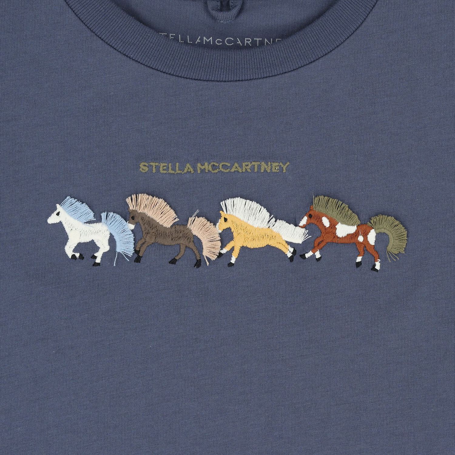 Boys Navy Blue Horse Logo T-Shirt, 2, hi-res