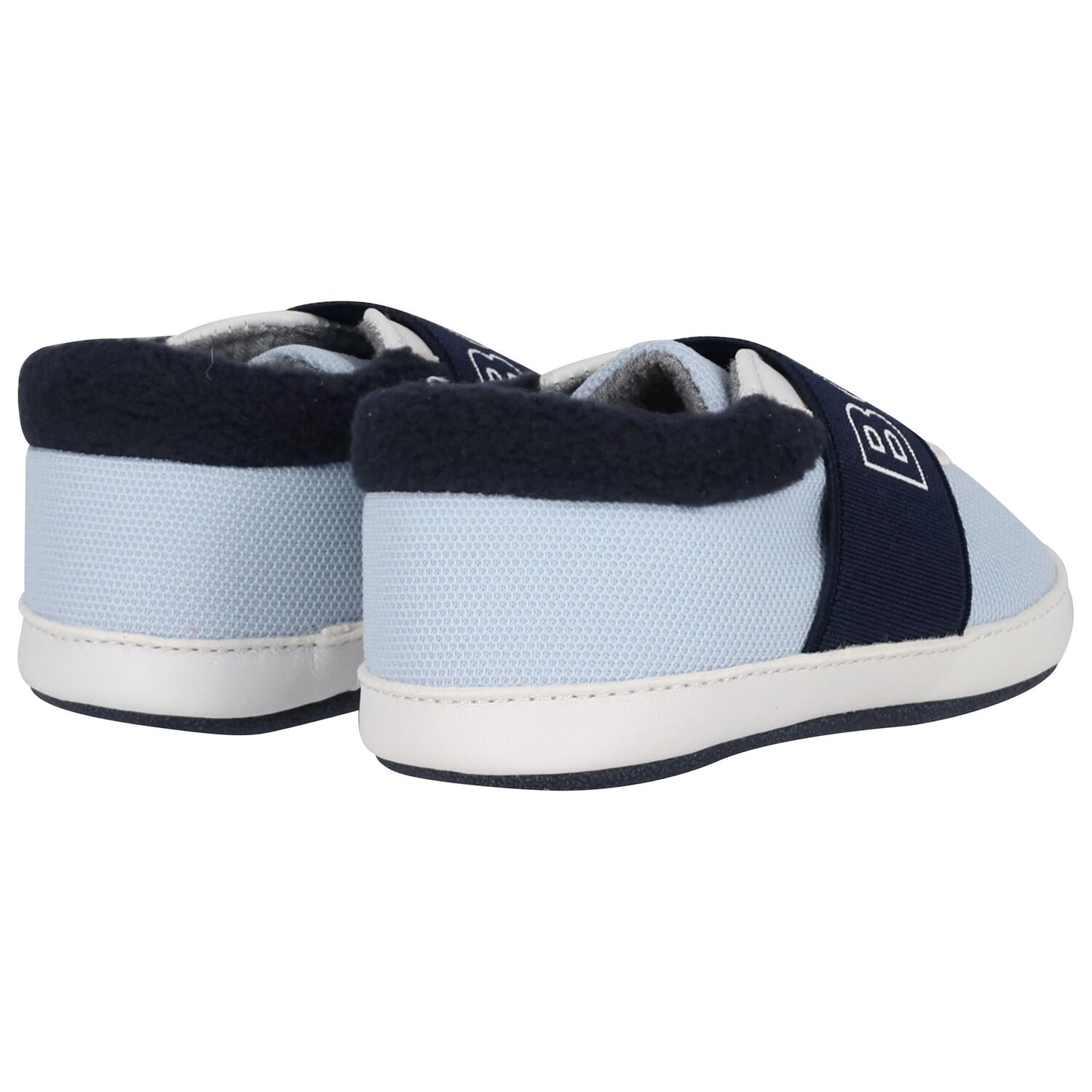 Baby Boys Blue Logo Canvas Pre Walker Shoes, 2, hi-res