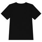 Boys Black Logo T-Shirt, 1, hi-res