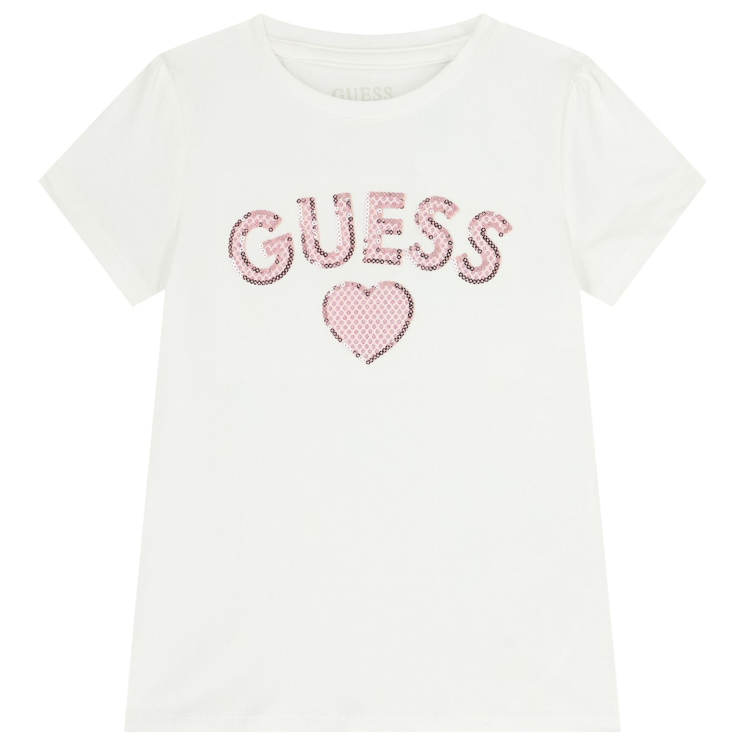 Girls White & Pink Logo Mesh Skirt Set , 1, hi-res